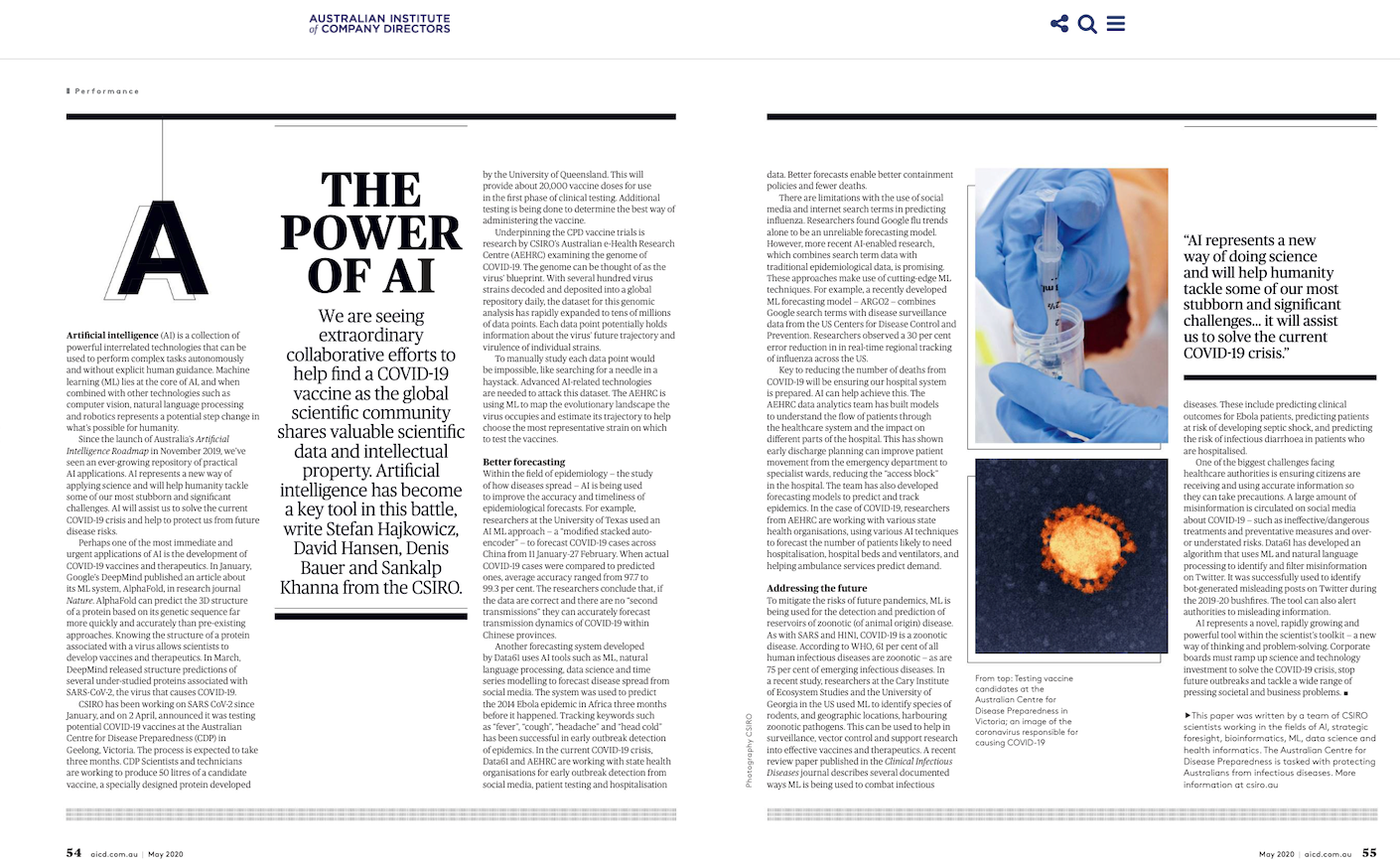 AICD: AI and the hunt for a COVID-19 vaccine