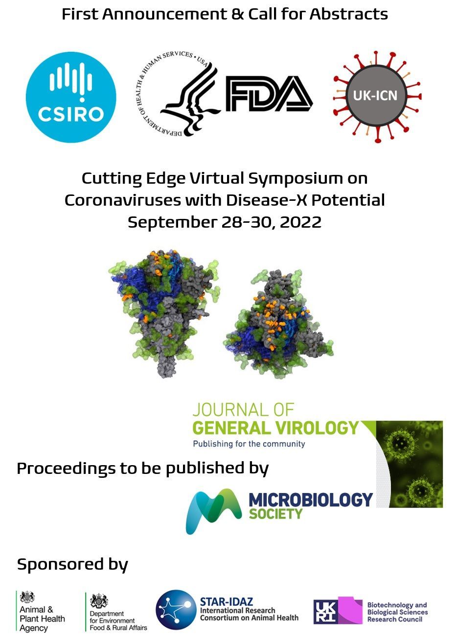 Cutting Edge Virtual Symposium on Coronaviruses with Disease-X Potential, 28-30 September 2022