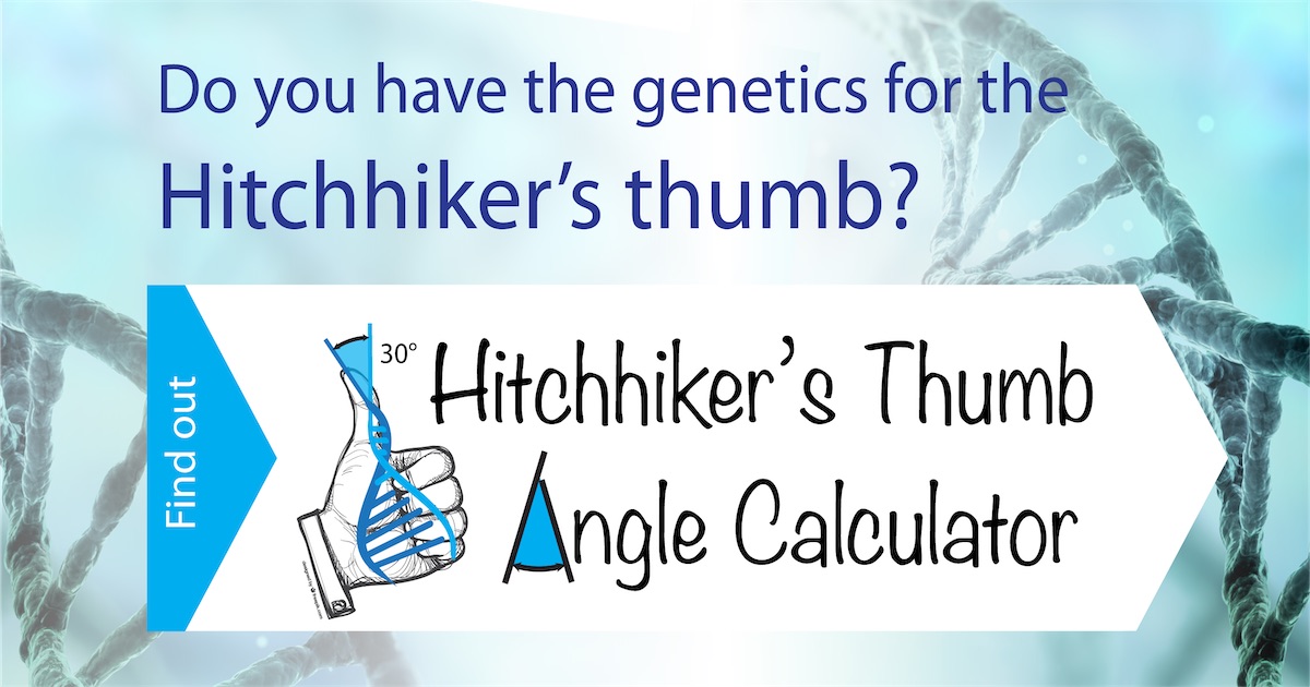 Hitchhiker's Thumb Calculator Learn the angle of your thumb